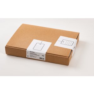 Etiqueta para mercancía en piezas 48x65 mm con ojal - rosca - clavija partida de plástico 1000 unid.