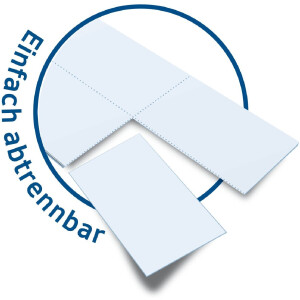 Etiqueta resistente al desgarro A4 52,5x93,5 mm papel blanco-lámina-papel perforado no adhesivo 1200 unid.