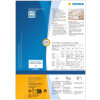 Etiqueta resistente al desgarro A4 52,5x93,5 mm papel blanco-lámina-papel perforado no adhesivo 1200 unid.