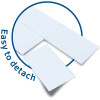 Etiqueta resistente al desgarro A4 52,5x93,5 mm papel blanco-lámina-papel perforado no adhesivo 1200 unid.
