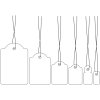 Etiquetas colgantes HERMA 25x38 mm con hilo blanco 1000 unidades