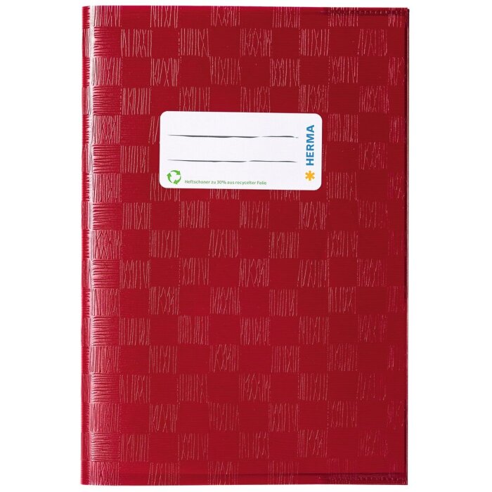 Portada cuaderno PP A5 forrado-rojo vino