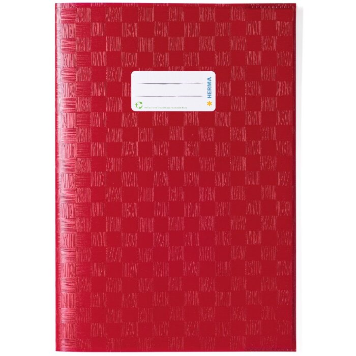 Portada cuaderno PP A4 forrado-rojo vino