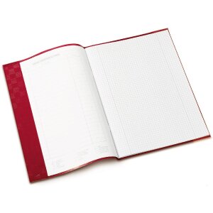 Portada cuaderno PP A4 forrado-rojo vino