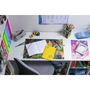 Portada cuaderno PP A5 transparente-amarillo