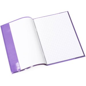 Portada cuaderno PP A5 transparente-morado
