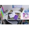 Portada cuaderno PP A5 transparente-morado