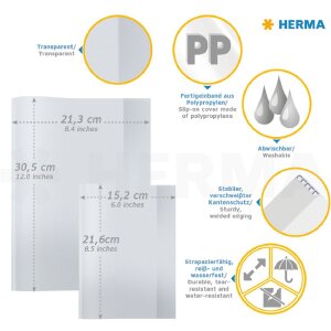 Protector transparente para folletos DIN A4 de Herma