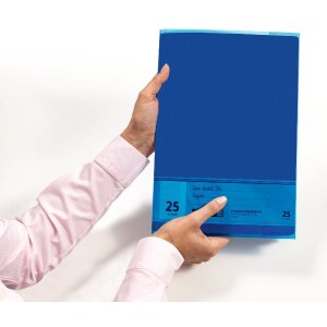 Portada cuaderno PP A4 transparente-azul