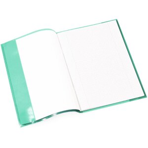 Portada cuaderno PP A4 transparente-verde