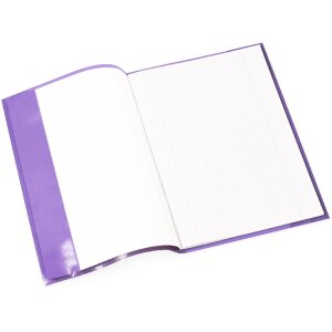 Portada cuaderno PP A4 transparente-morado