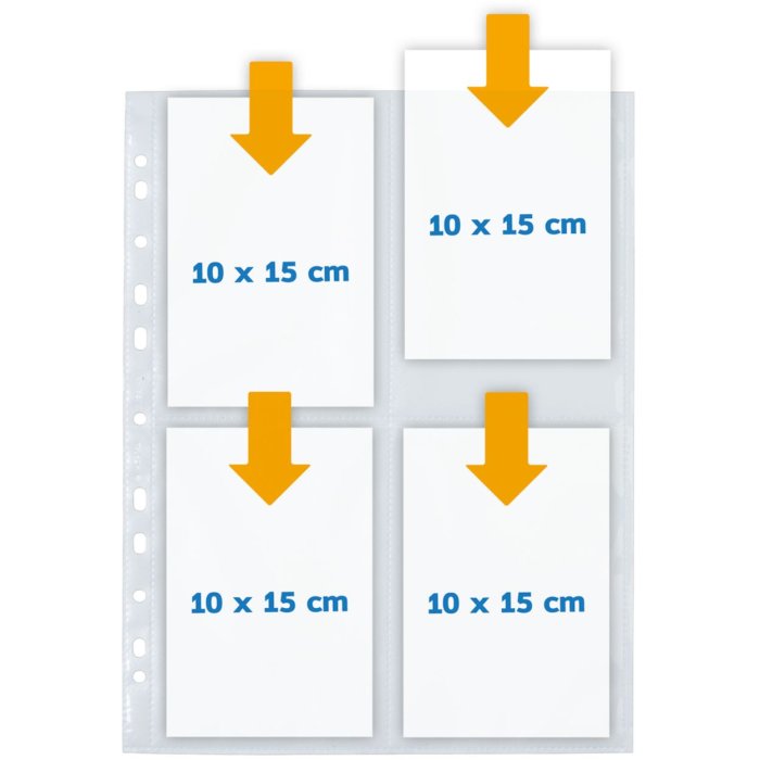Sobres fotográficos 100 x 150 mm alto blanco 250 sobres