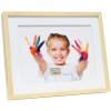 Marco con passepartout madera color natural S67WH