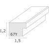 S67YV Marco madera gris 10 cm a 20 cm