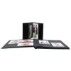 A66DF2 Álbum adhesivo negro con tapa de piel 20x20 cm
