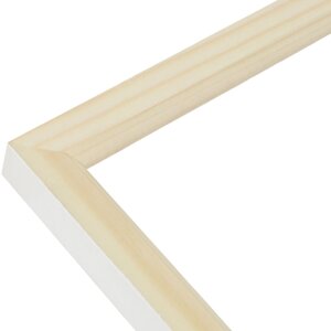 S233H1 Marco de madera en color natural con borde exterior blanco 20x28 cm