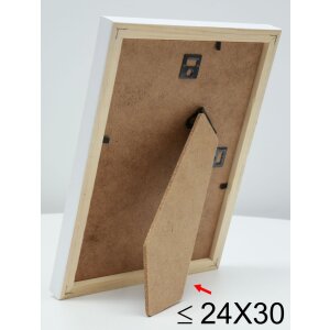 S233H1 Marco de madera en color natural con borde exterior blanco 20x28 cm