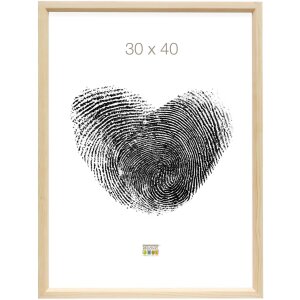 S233H1 Marco de madera en color natural con borde exterior blanco 20x28 cm