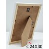 S233H1 Marco de madera en color natural con borde exterior blanco 20x28 cm