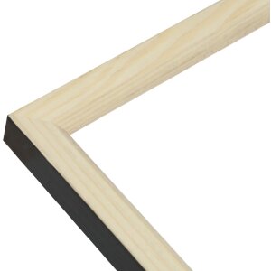 S233H2 Marco de madera en color natural con borde exterior negro 9x13 cm