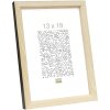 S233H2 Marco de madera en color natural con borde exterior negro 9x13 cm