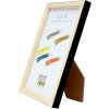 S233H2 Marco de madera en color natural con borde exterior negro 24x30 cm