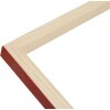 S233H4 Marco de madera en color natural con borde exterior rojo 13x18 cm