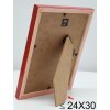 S233H4 Marco de madera en color natural con borde exterior rojo 13x18 cm