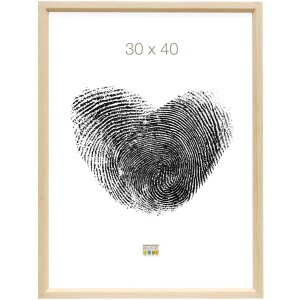 S233H4 Marco de madera en color natural con borde exterior rojo 24x30 cm