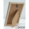 S233H7 Marco de madera en color natural con borde exterior gris 20x28 cm