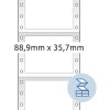 Etiquetas para ordenador blanco 88,9x35,7 mm papel mate 2000 unid.