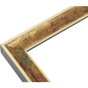 S40JB2 Marco de madera dorado con tonos verdes y rojos oscuros 20x25 cm