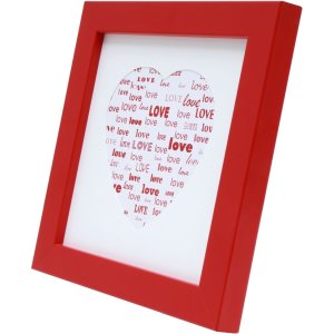 S45SK4 Marco con motivo de corazón rojo 13x13 cm