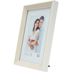 S46CH1 Marco en color natural con borde blanco 10x10 cm
