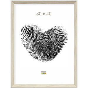 S46CH1 Marco en color natural con borde blanco 15x15 cm