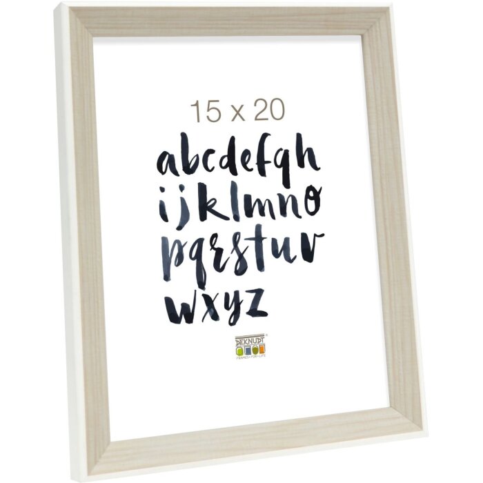 S46CH1 Marco de color natural con borde blanco 30x45 cm