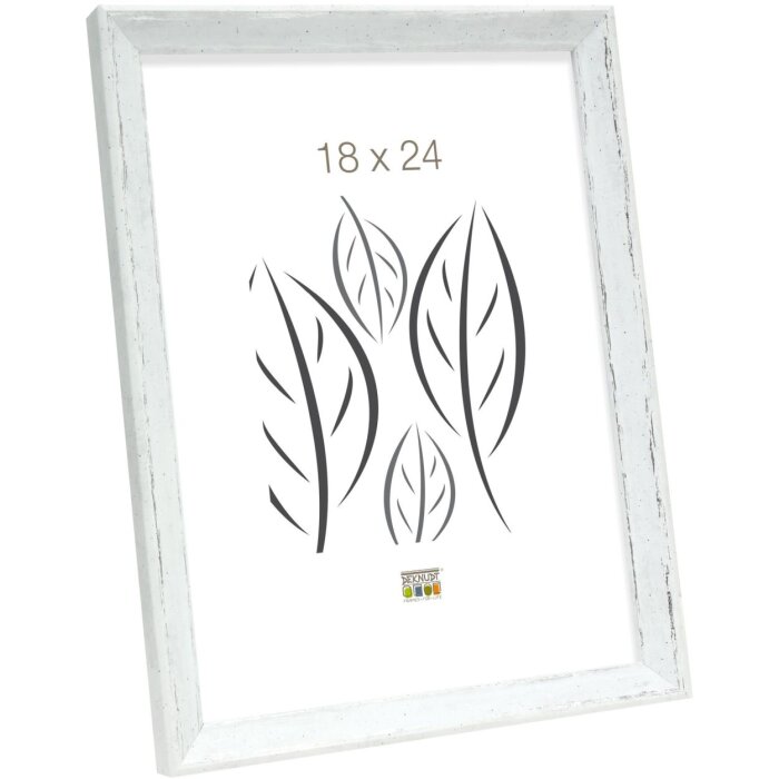 S46DF1 Marco blanco con borde plateado 10x15 cm