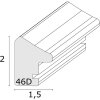 S46DF1 Marco blanco con borde plateado 10x15 cm