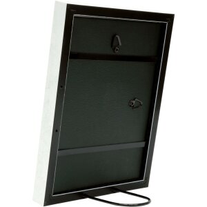 Marco de fotos Deknudt S46DF1 blanco con borde plateado 13x13 cm