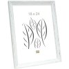 S46DF1 Marco blanco con borde plateado 13x18 cm