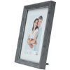 S46DF7 Marco gris con borde plateado 18x24 cm