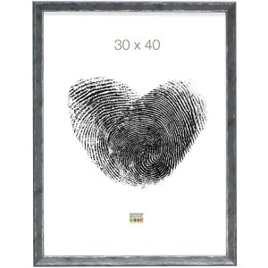S46DF7 Marco gris con borde plateado 20x30 cm