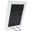 S46EE1 Marco de madera blanco con borde plateado 24x30 cm