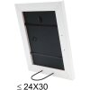 S46EE1 Marco de madera blanco con borde plateado 24x30 cm