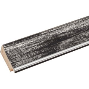 S46EE2 Marco de madera negro con borde plateado 24x30 cm