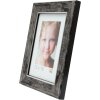 S46EE2 Marco de madera negro con borde plateado 24x30 cm