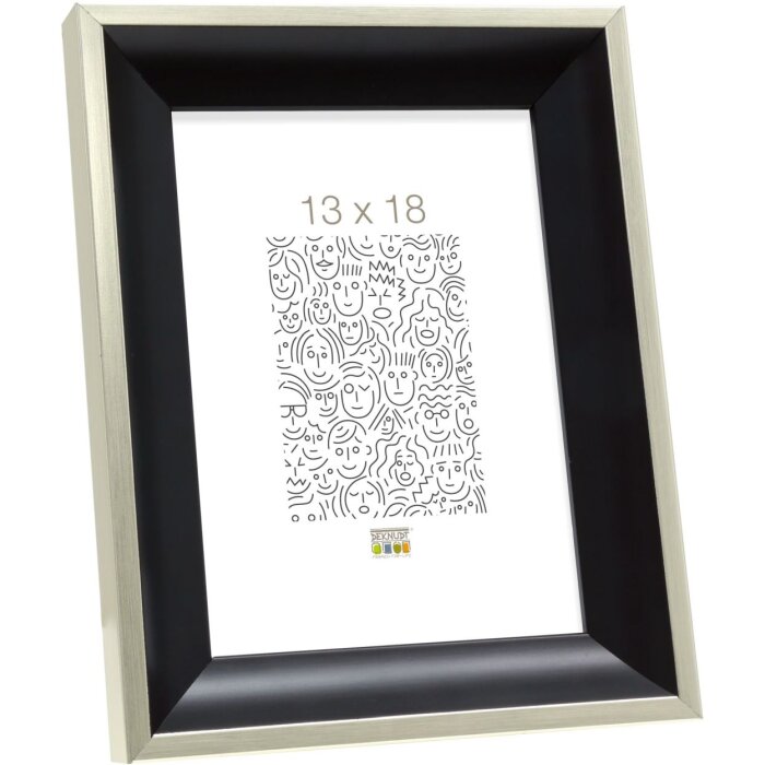 S46GD2 Marco en negro combinado con color plata 30x40 cm