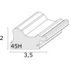 S46HF3 Marco de madera marrón con superficie ondulada 30x45 cm