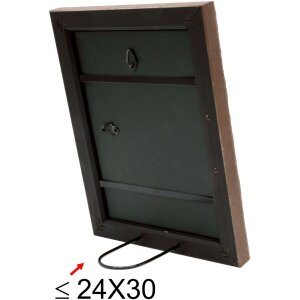 S46HF3 Marco de madera marrón con superficie ondulada 40x50 cm