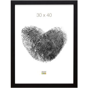Marco de fotos de madera Deknudt S46JH2 Negro con borde madera 10x15 cm